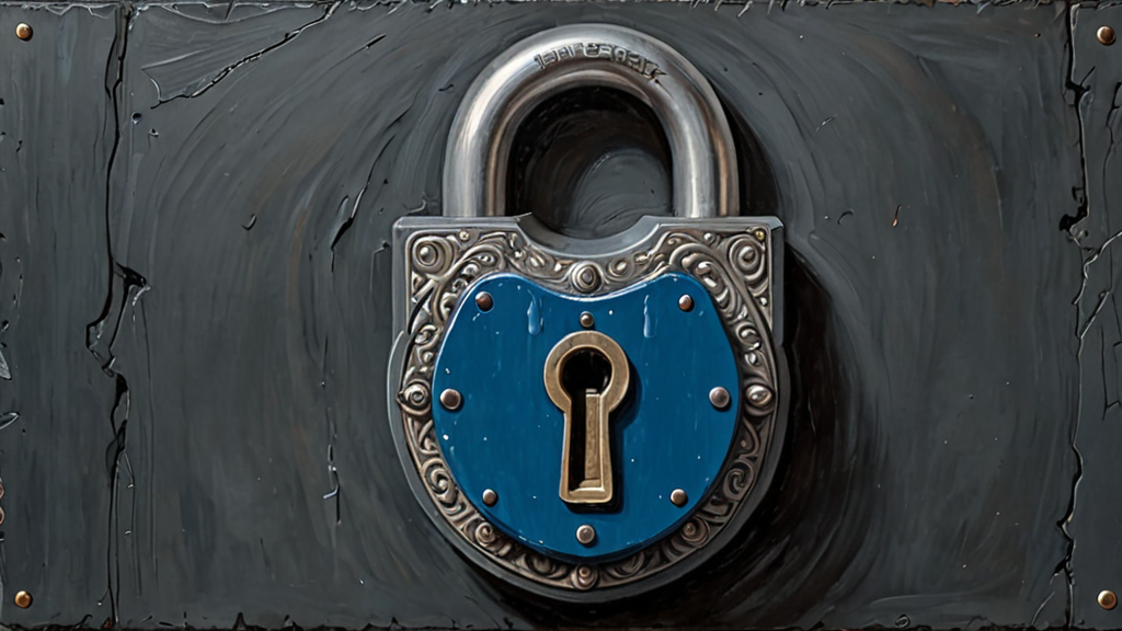 A heavy iron lock with a missing keyhole, symbolizing the intentional removal of dangerous capabilities.