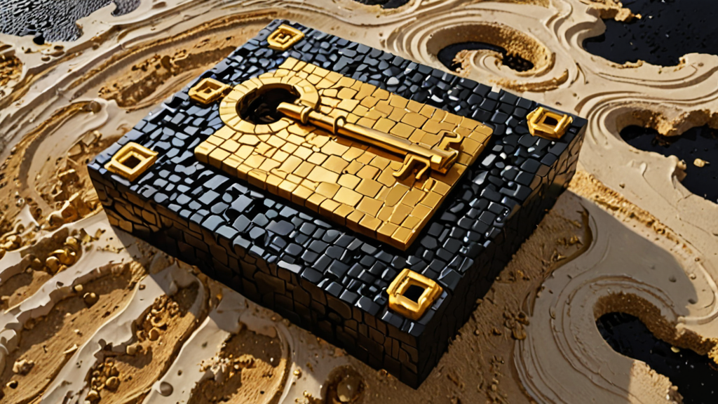 A single golden key dissolving into digital sand, symbolizing the loss of verification and trust.