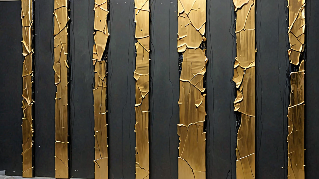 A mirrored labyrinth where a single golden thread becomes tangled and frayed across multiple reflections.