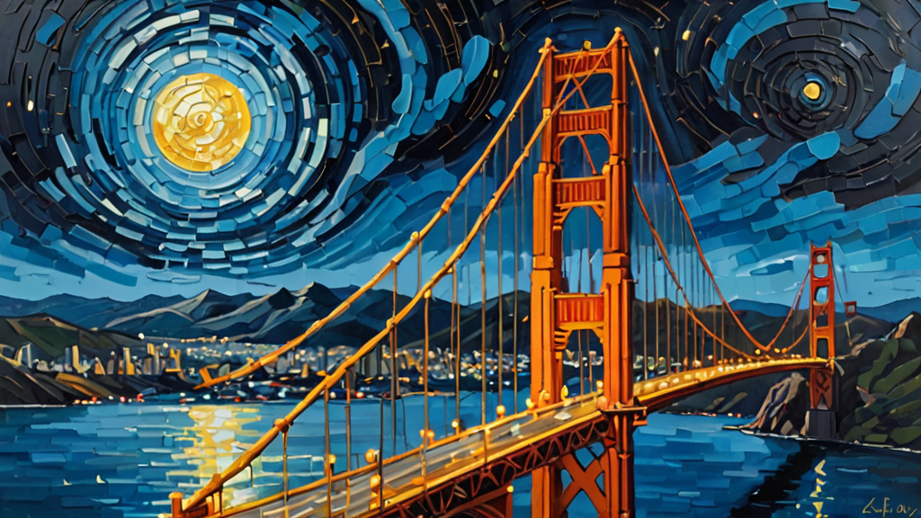 A massive ornate golden gate locking off a glowing digital horizon.