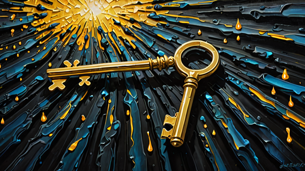 A single golden key merging into a stream of digital binary code, symbolizing the collapse of identity and access control.